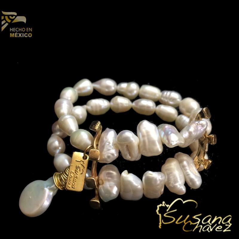 Pulsera perla Biwa